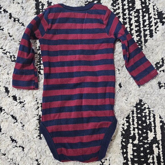 Carter's Baby Boy 2 piece Long Sleeve Striped Rookie Set 6 Months - Picture 4 of 7